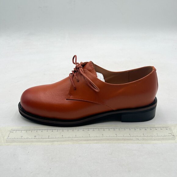 Brown Men Glossy Closed Toe Lace Up Oxfords Comfy Low Heel Gentlemen Daily Shoes Polished for every occasion – Garamond Oxford shoes are the  main image 2